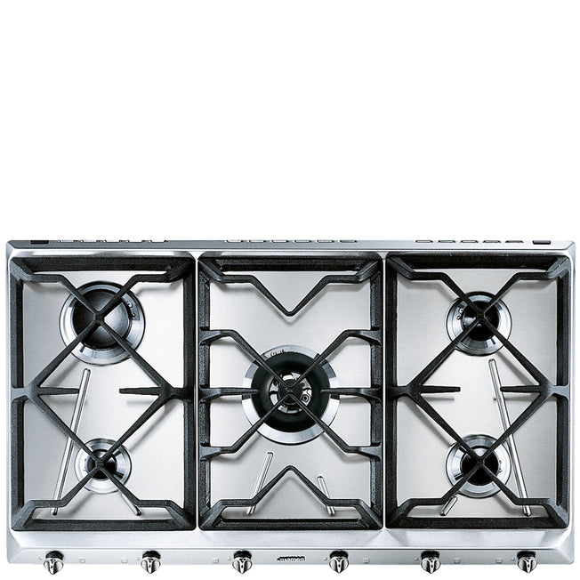 SMEG P.COTT. 90CM INOX 5/F GRIGLIE GHISAAttaccalaspina