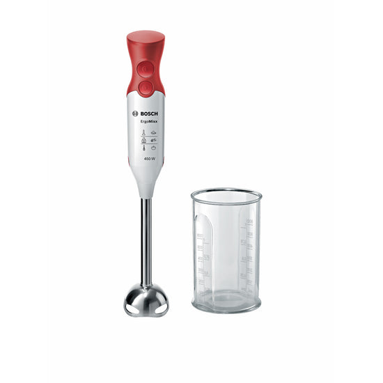 BOSCH FRULL.IMMERS.450W C/BICCHIERE GAMBO INOX BIA/ROSSOAttaccalaspina