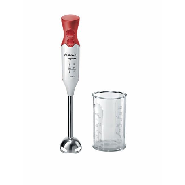 BOSCH FRULL.IMMERS.450W C/BICCHIERE GAMBO INOX BIA/ROSSOAttaccalaspina