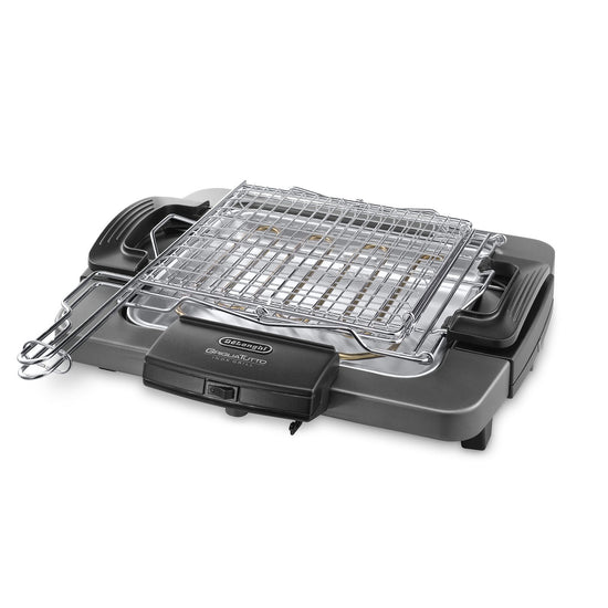 DE LONGHI BARBECUE 1900W 28X27CM GRIGLIA GIREVOLE INOXAttaccalaspina