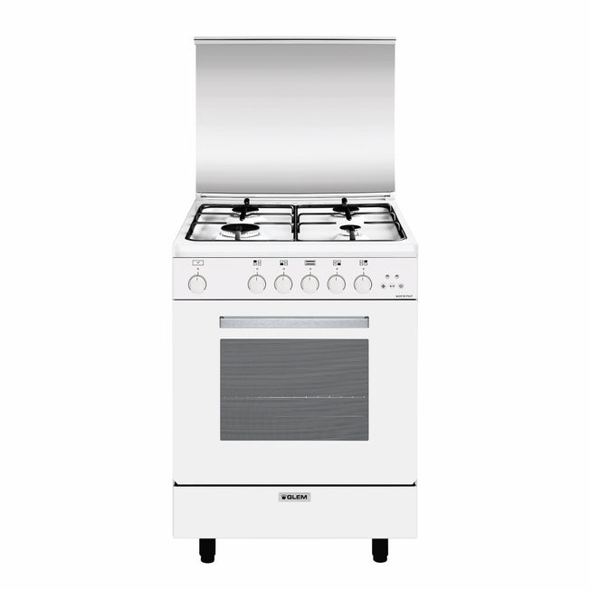 GLEM CUCINA 60X50CM 4F F.GAS VENTIL. CL.A BIANCO ALPHAAttaccalaspina