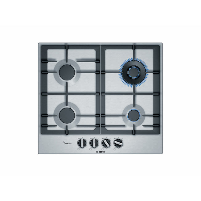 BOSCH P.COTT.GAS 60CM INCASSO 4F 9LIV. DI POTENZA INOXAttaccalaspina