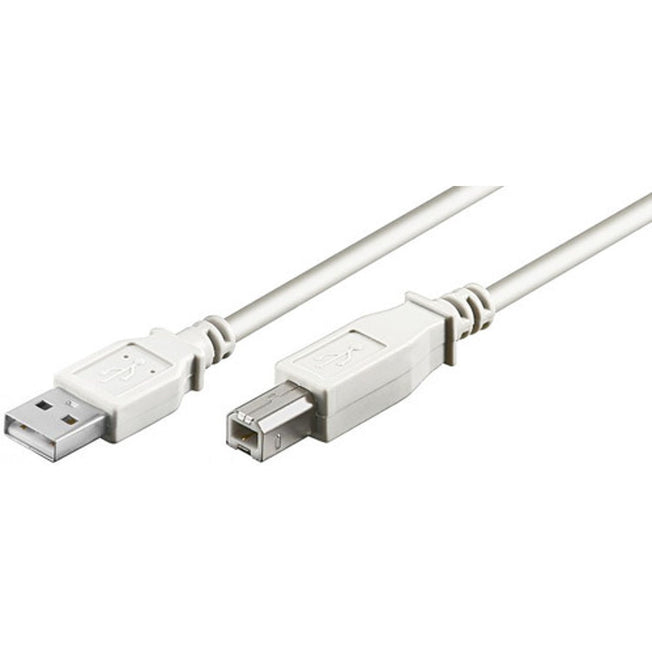 ALPHA ELETTRONICA CAVO USB A/USB B 2.0 3MT BIANCOAttaccalaspina