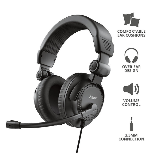 TRUST HEADSET 20-20000HZ 108DB COMO NEROAttaccalaspina