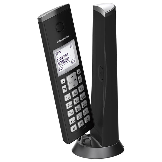 PANASONIC CORDLESS DESIGN 1.5" V.VOCE MEM.50NUM. LCD NEROAttaccalaspina