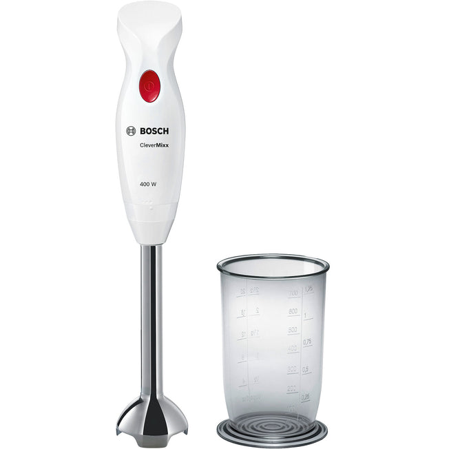 BOSCH FRULL.IMMERS.400W 1.25LT TRIBLADE LAME INOX BIANCOAttaccalaspina