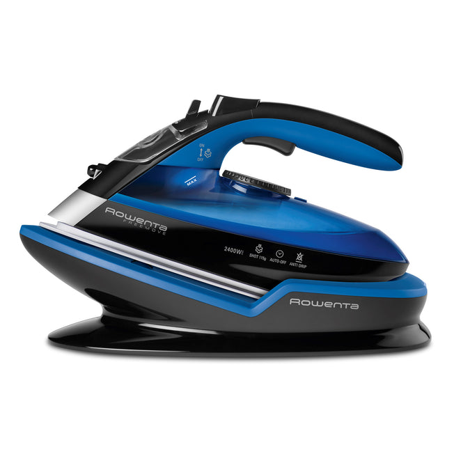 ROWENTA FERRO VAP. S.FILO 2400W PIAST.STEAMGLIDE NERO/BLUAttaccalaspina