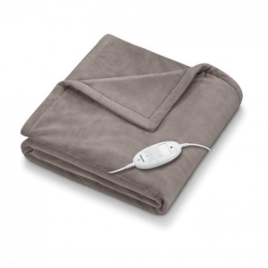 BEURER TERMOCOPERTA 180X130CM 6LIV.TEMP TAUPE GRIGIO Attaccalaspina