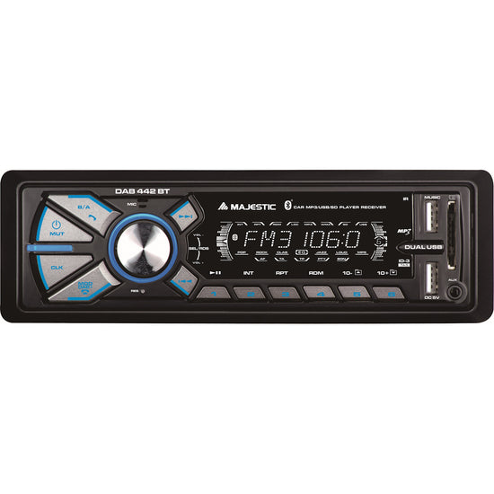 MAJESTIC SINTO CAR 45WX4 BT DAB+ DVD/MP3 USB V.VOCE ILL.BLUAttaccalaspina