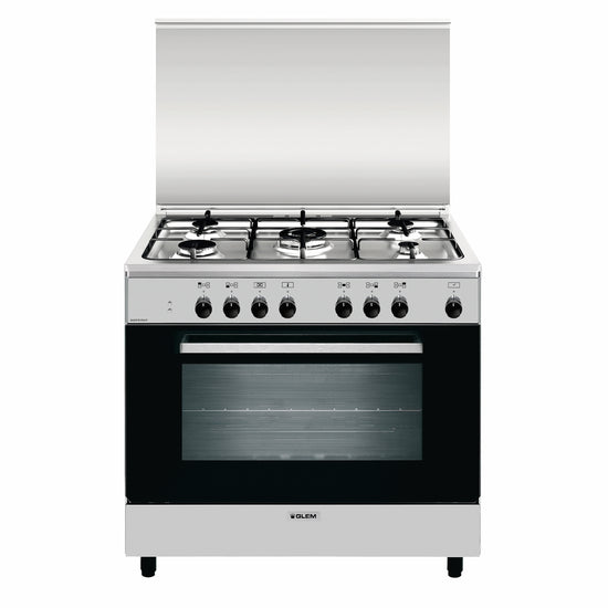 GLEM CUCINA 90CM 4F+1TRIPL.COR. F.ELET.MULTI ALPHA INOXAttaccalaspina
