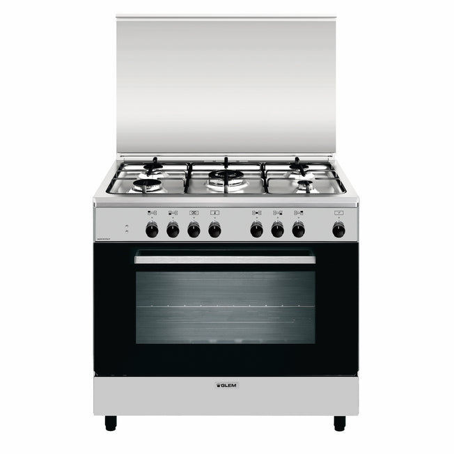 GLEM CUCINA 90CM 4F+1TRIPL.COR. F.ELET.MULTI ALPHA INOXAttaccalaspina