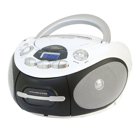 MAJESTIC LETT.CD MP3 USB/AUX BOOM BOX NERO/BIANCOAttaccalaspina