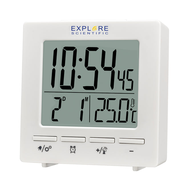 EXPLORE SCENTIFIC OROLOGIO RADIOCONTROLLATO SNOOZE TEMP. BIANCOAttaccalaspina