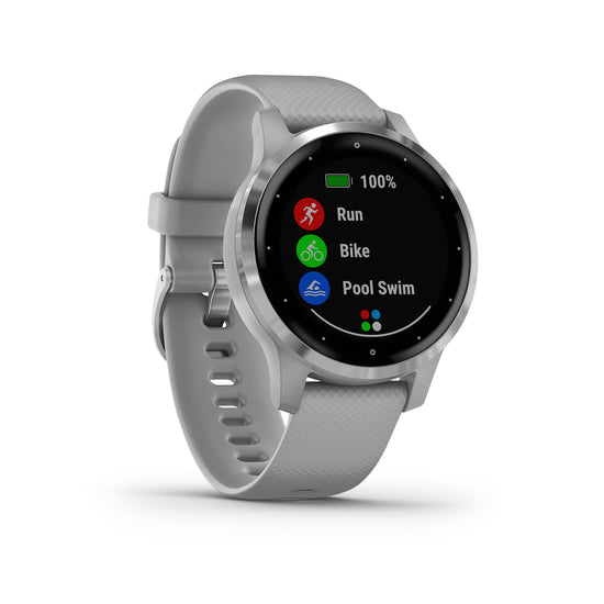 GARMIN SMART WATCH GPS BT VIVOACTIVE 4S POWDER GRAY/SILVAttaccalaspina
