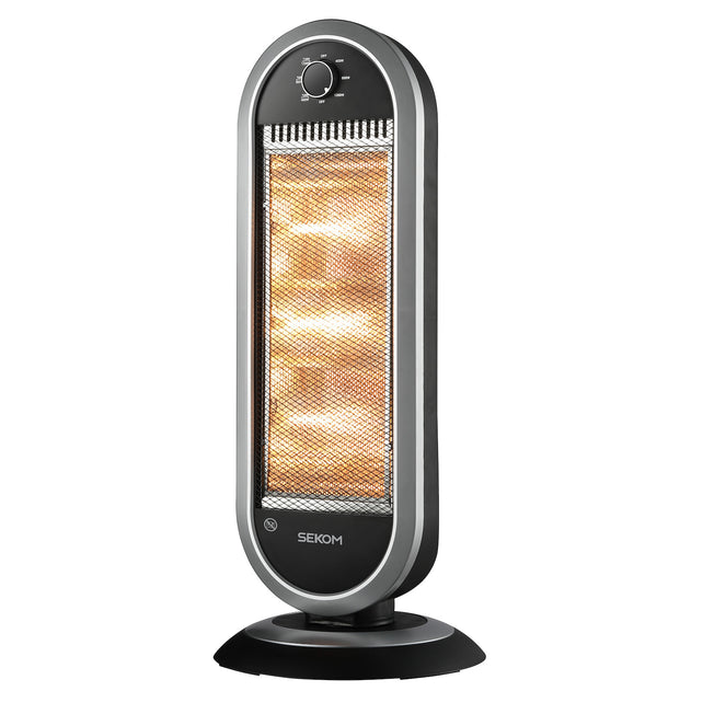 SEKOM STUFA ALOGENA 400/800/1200W 3POTENZE NERO/SILVERAttaccalaspina