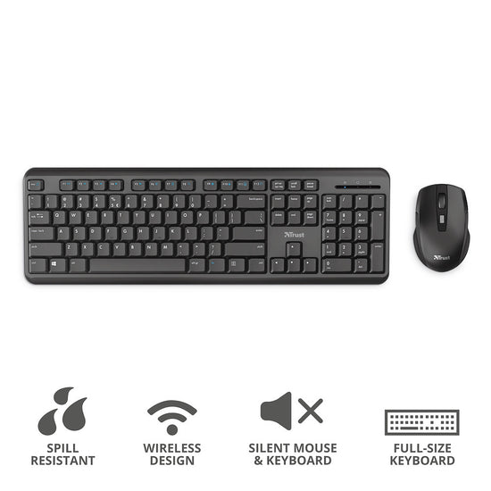 TRUST TASTIERA+MOUSE WIRELESS ODY ITAttaccalaspina