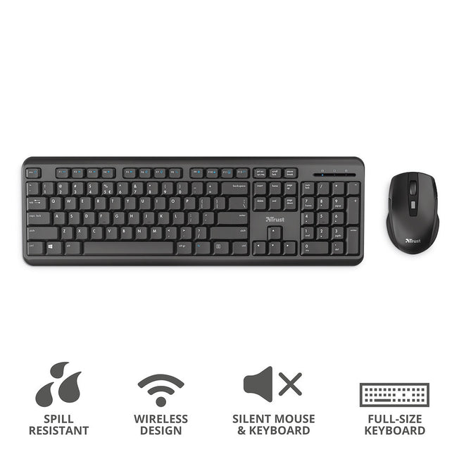TRUST TASTIERA+MOUSE WIRELESS ODY ITAttaccalaspina