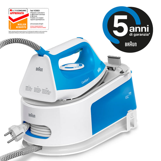 BRAUN FERRO CAR.CONTINUA 2400W 1.5LT PIAST.SUPERCER. BLUAttaccalaspina