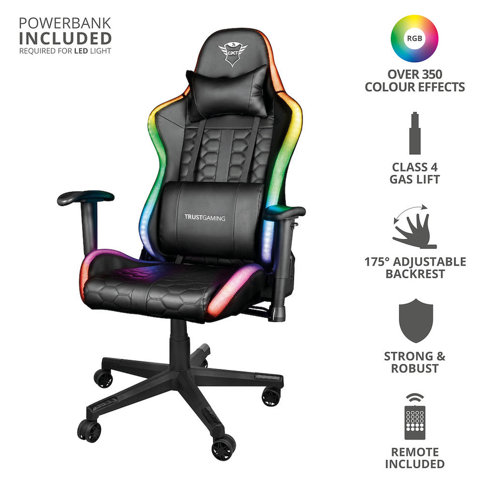 TRUST SEDIA GAMING GXT716 RIZZARGB LED NERO/VERDEAttaccalaspina