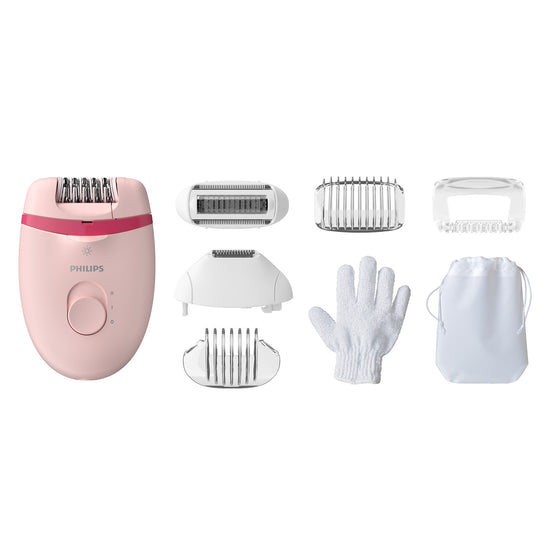 PHILIPS EPILATORE C/FILO 2VEL. C/7ACCESSORI ROSAAttaccalaspina