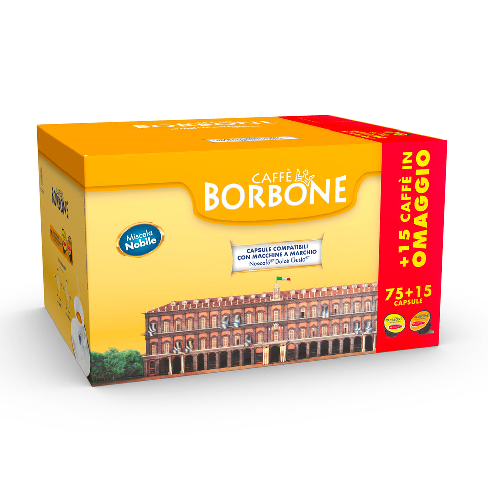 CAFFE' BORBONE CAPSULE CAFFE COMP.DOLCE GUSTO NOBILE 75+15PZAttaccalaspina