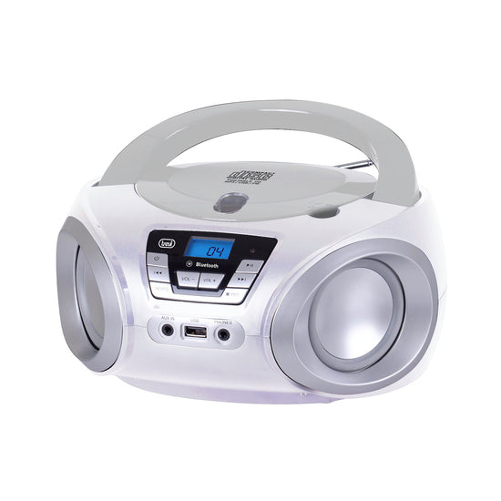 TREVI RADIO LETT.CD PORTATILE BT USB CMP544BT BIANCOAttaccalaspina