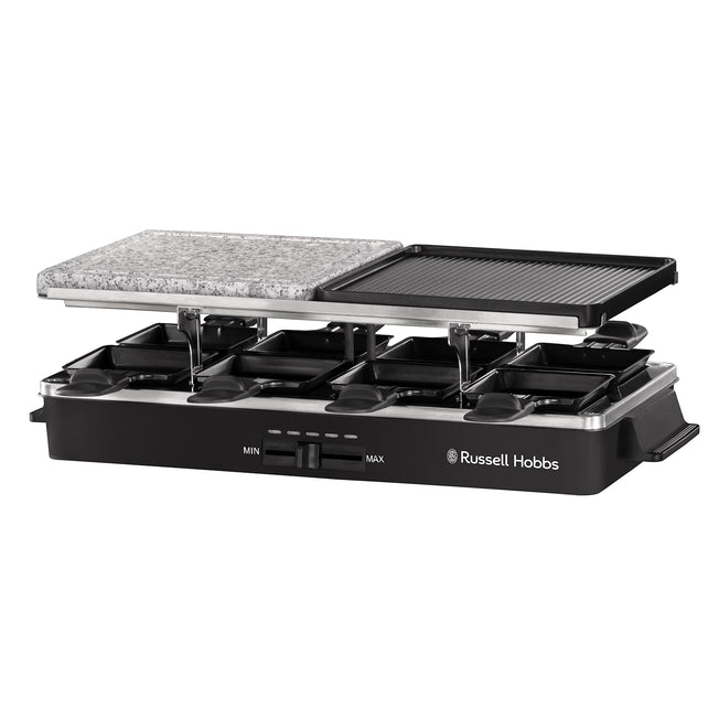 RUSSELL HOBBS RACLETTE 1400W PIETRA/PIASTRA 8PADELLINE NEROAttaccalaspina