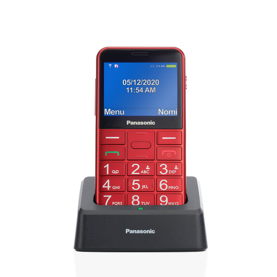 PANASONIC CELL.SENIOR PHONE 2.4" 0.3MP SOS C/BASE RIC. ROSSOAttaccalaspina