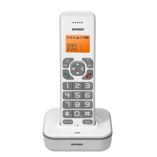 BRONDI CORDLESS V.VOCE MEM.50NUM. BIANCO/GRIGIOAttaccalaspina