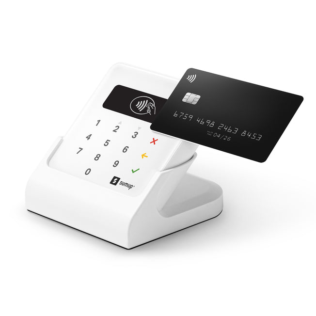 SUM UP LETTORE DI CARTE POS BT AIR + BASE CONTACTLESS NFCAttaccalaspina