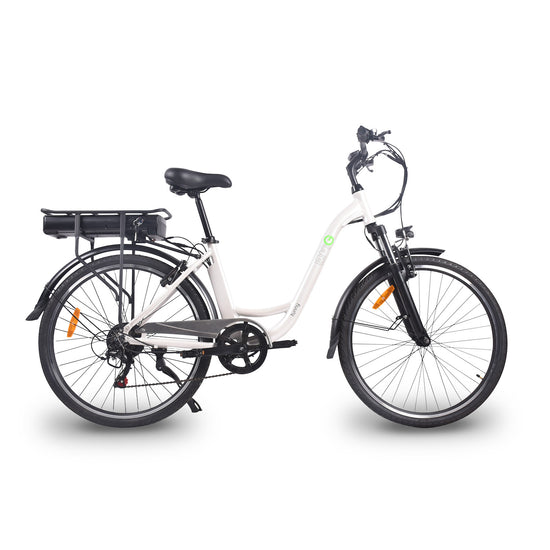 EMG BIKE  E-BIKE CITY ALLUM. 36V 26" AUT.80KM FUNNY BIANCOAttaccalaspina