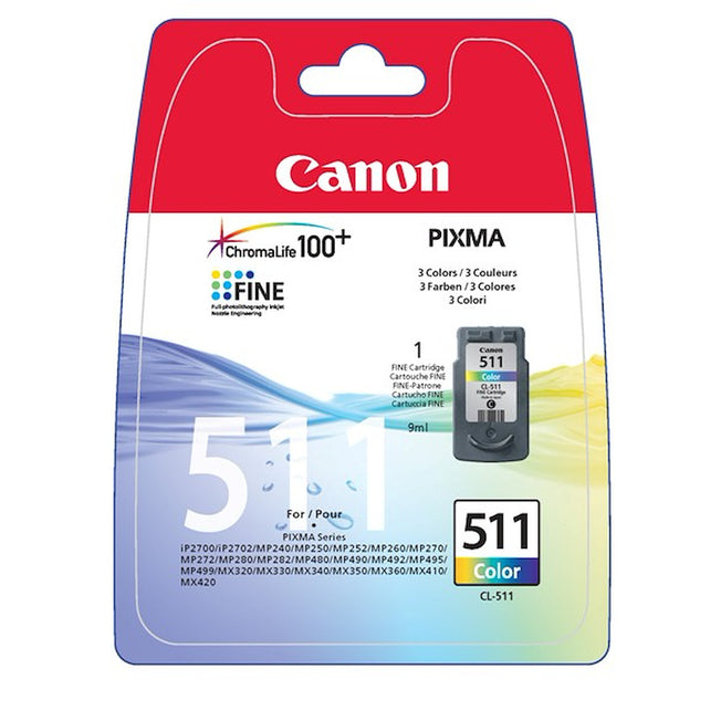 CANON CART.INK-JET COLORI 9ML SECURITY CL-511 EUR/OCNAttaccalaspina