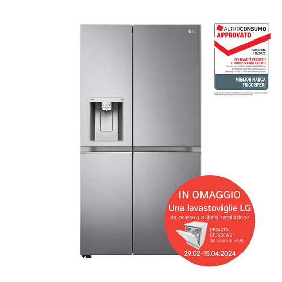 LG  SBS 635LT CE.D NOFROST INV. DISP.BEV. WIFI INOXAttaccalaspina