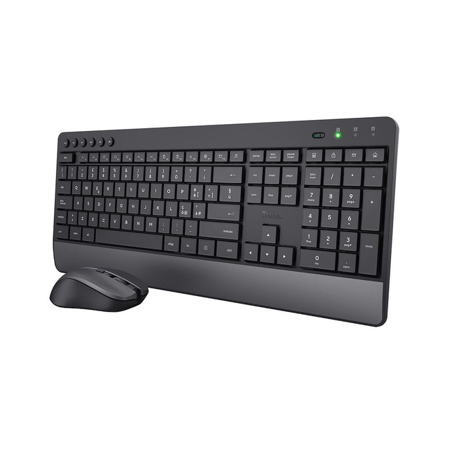 TRUST TASTIERA+MOUSE WIRELESS COMFORT ECO TREZO NEROAttaccalaspina
