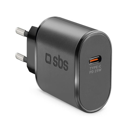 SBS  CARICATORE RETE TYPE-C PD 25W NEROAttaccalaspina