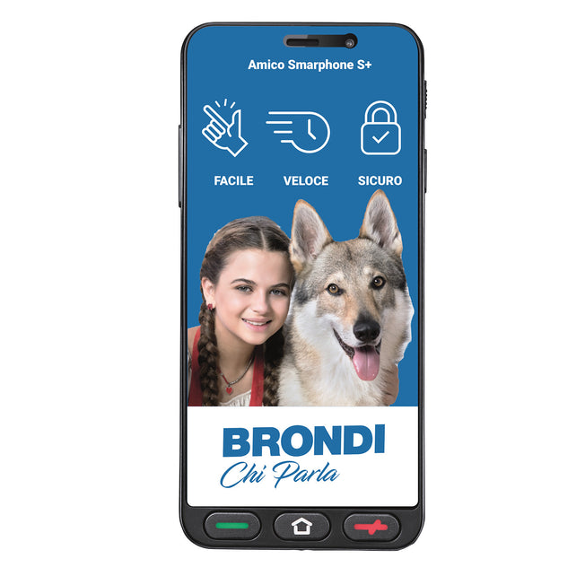 BRONDI SMARTP. SENIOR 5.7" 2GB 16GB D.SIM 4G SOS NEROAttaccalaspina